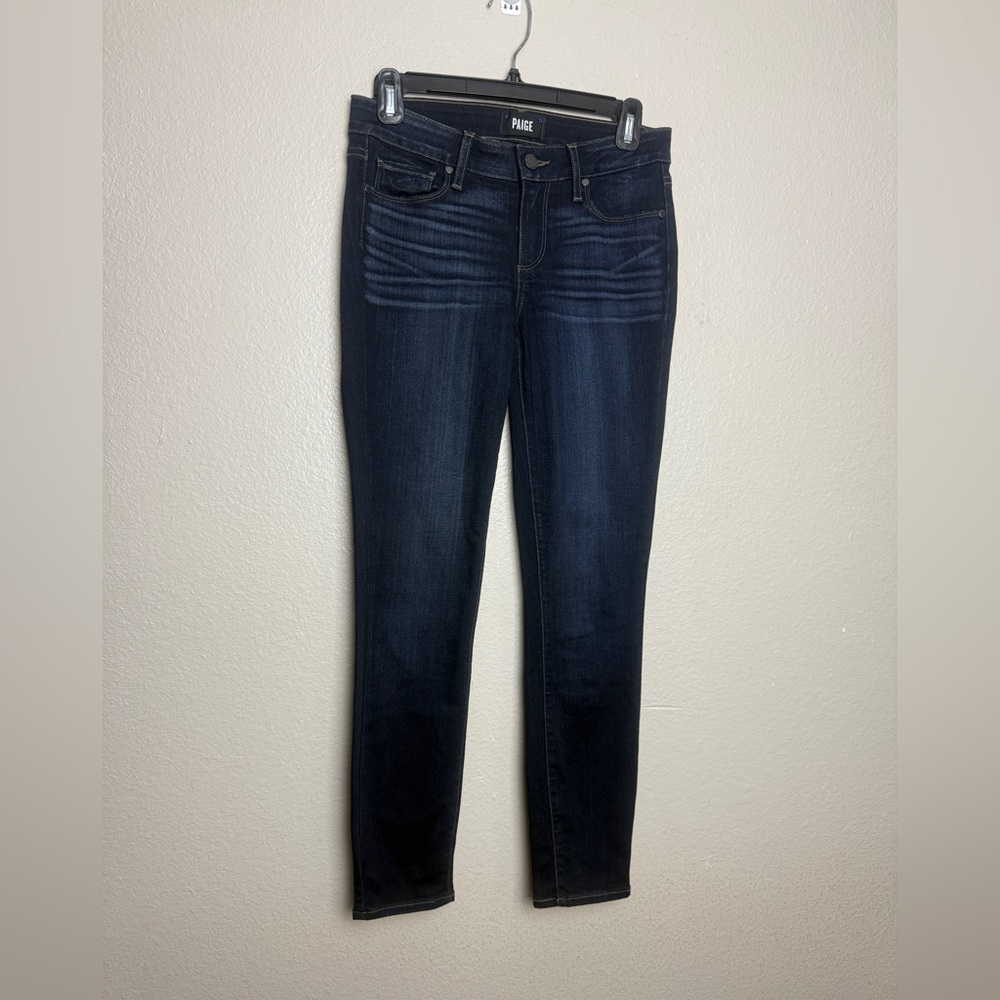PAIGE  Verdugo Ankle Midnight Blue Skinny Jeans Size 27